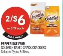 Shoppers Drug Mart Pepperidge farm goldfish baked snack crackers offer