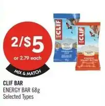 Shoppers Drug Mart Clif bar energy bar offer