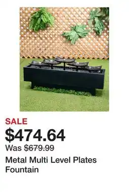 Wayfair Metal Multi Level Plates Fountain offer