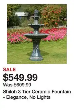Wayfair Shiloh 3 Tier Ceramic Fountain - Elegance, No Lights offer