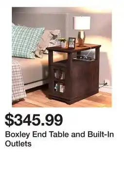 Wayfair Boxley End Table and Built-In Outlets offer