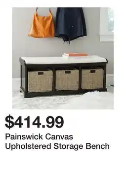 Wayfair Painswick Canvas Upholstered Storage Bench offer