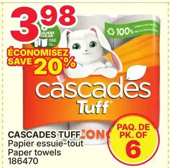 Rossy CASCADES TUFF Paper towels offer