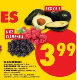 No Frills Avocados, Blackberries, Raspberries offer
