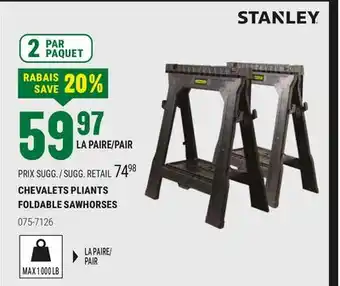 BMR CHEVALETS PLIANTS offer