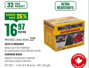 BMR SACS À ORDURES offer