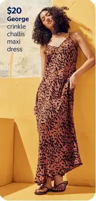 Walmart George crinkle challis maxi dress offer