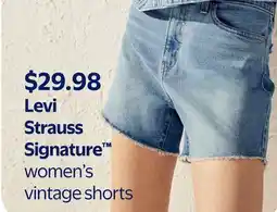 Walmart Levi Strauss Signature women's vintage shorts offer