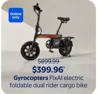 Walmart Gyrocopters PixAI electric foldable dual rider cargo bike offer