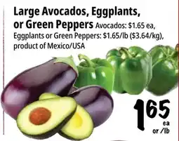 Farm Boy Large Avocados, Eggplants, or Green Peppers offer