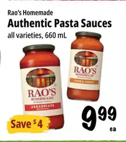 Farm Boy Rao's Homemade Authentic Pasta Sauces offer