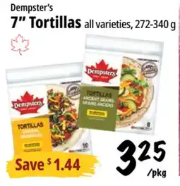 Farm Boy Dempster's 7 Tortillas offer