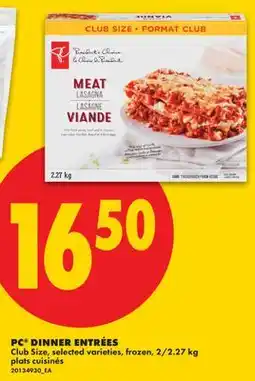 No Frills PC DINNER ENTRÉES offer