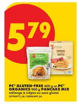 No Frills PC GLUTEN-FREE 400 g or PC ORGANICS 900 g PANCAKE MIX offer