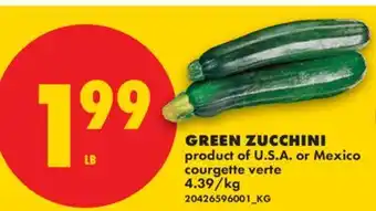 No Frills GREEN ZUCCHINI offer