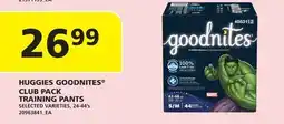 No Frills HUGGIES GOODNITES CLUB PACK TRAINING PANTS, 24-44's offer