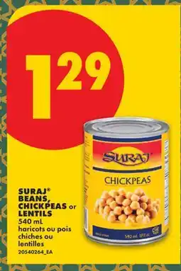 No Frills SURAJ BEANS, CHICKPEAS or LENTILS offer