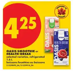 No Frills OASIS SMOOTHIE OR HEALTH-BREAK offer