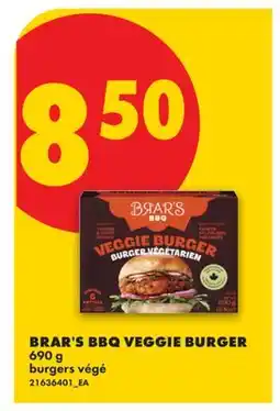 No Frills BRAR'S BBQ VEGGIE BURGER offer