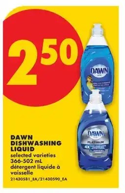 No Frills DAWN DISHWASHING LIQUID offer