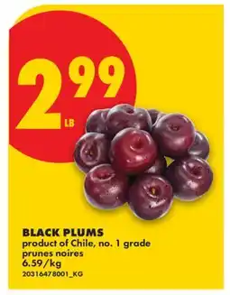 No Frills BLACK PLUMS offer