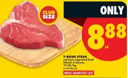 No Frills T-BONE STEAK offer