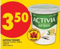 No Frills ACTIVIA YOGURT offer