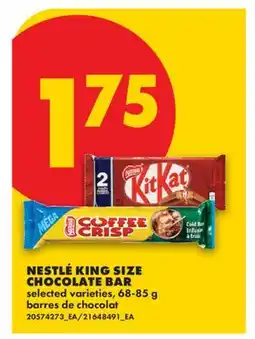 No Frills NESTLÉ KING SIZE CHOCOLATE BAR offer