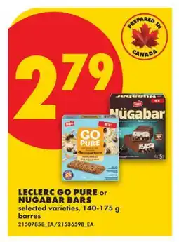 No Frills LECLERC GO PURE OR NUGABAR BARS offer