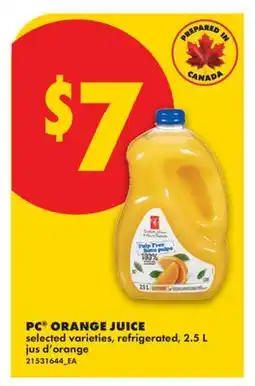 No Frills PC ORANGE JUICE offer