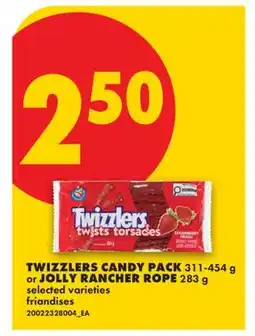 No Frills TWIZZLERS CANDY PACK 311-454 g or JOLLY RANCHER ROPE 283 g offer