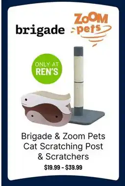 Ren’s Pets Depot Brigade & Zoom Pets Cat Scratching Post & Scratchers offer