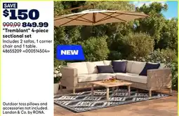 RONA Landon & Co. by RONA Tremblant 4-piece sectional set offer