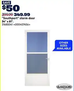 RONA Larson Southport storm door 34 x 81 offer