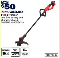 RONA CRAFTSMAN String trimmer offer