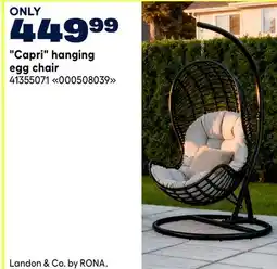 RONA Capri hanging egg chair offer