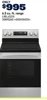 RONA LG 6.3 cu. ft. range offer