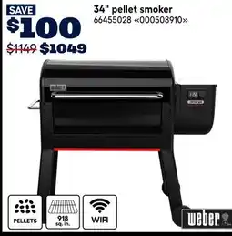 RONA WEBER 34 pellet smoker offer