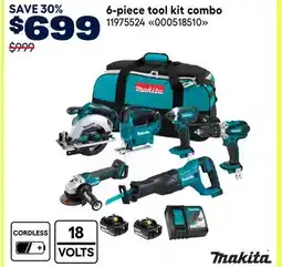 RONA Makita 6-piece tool kit combo offer