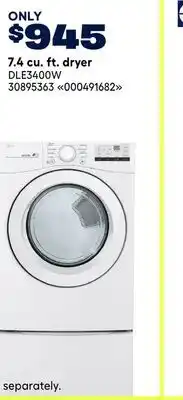 RONA LG 7.4 cu. ft. dryer offer