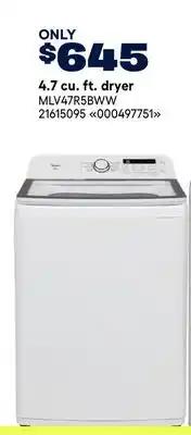 RONA Midea 4.7 cu. ft. dryer offer