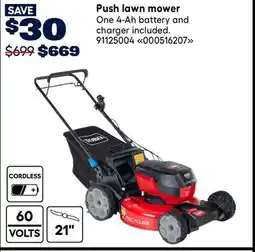 RONA Toro Push lawn mower offer