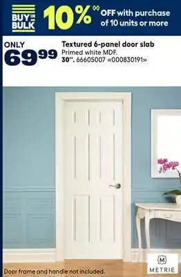 RONA METRIE Textured 6-panel door slab offer