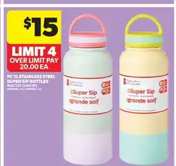 Real Canadian Superstore PC 1L STAINLESS STEEL SUPER SIP BOTTLES offer