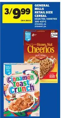 Real Canadian Superstore GENERAL MILLS RETAIL SIZE CEREAL offer