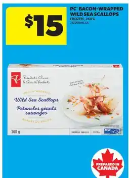Real Canadian Superstore PC BACON-WRAPPED WILD SEA SCALLOPS offer