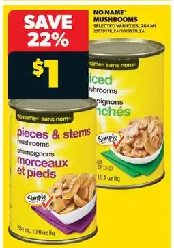 Real Canadian Superstore NO NAME MUSHROOMS offer