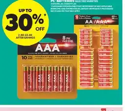 Real Canadian Superstore PC BATTERIES offer
