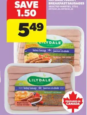 Real Canadian Superstore LILYDALE TURKEY BREAKFAST SAUSAGES offer