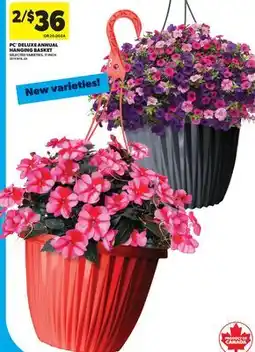 Real Canadian Superstore PC DELUXE ANNUAL HANGING BASKET, 11 INCH offer